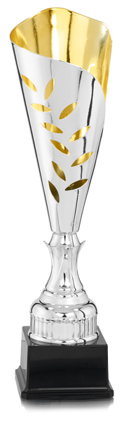 Copa plateada con motivos en dorado Línea Lujo y Diseño